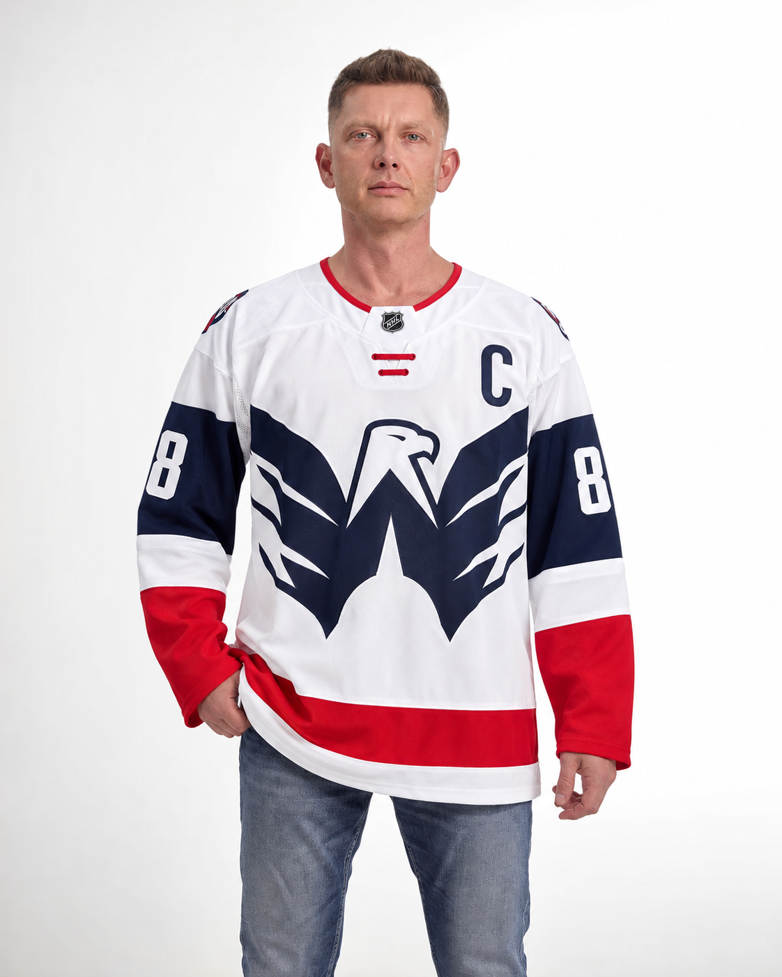 Washington Capitals - Alex Ovechkin - White - Front
