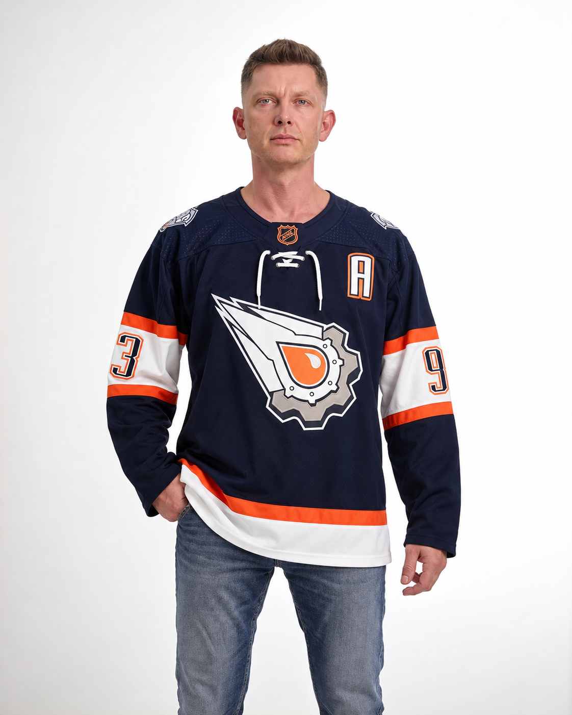 Edmonton Oilers - Ryan Nugent-Hopkins - Navy Blue - Front