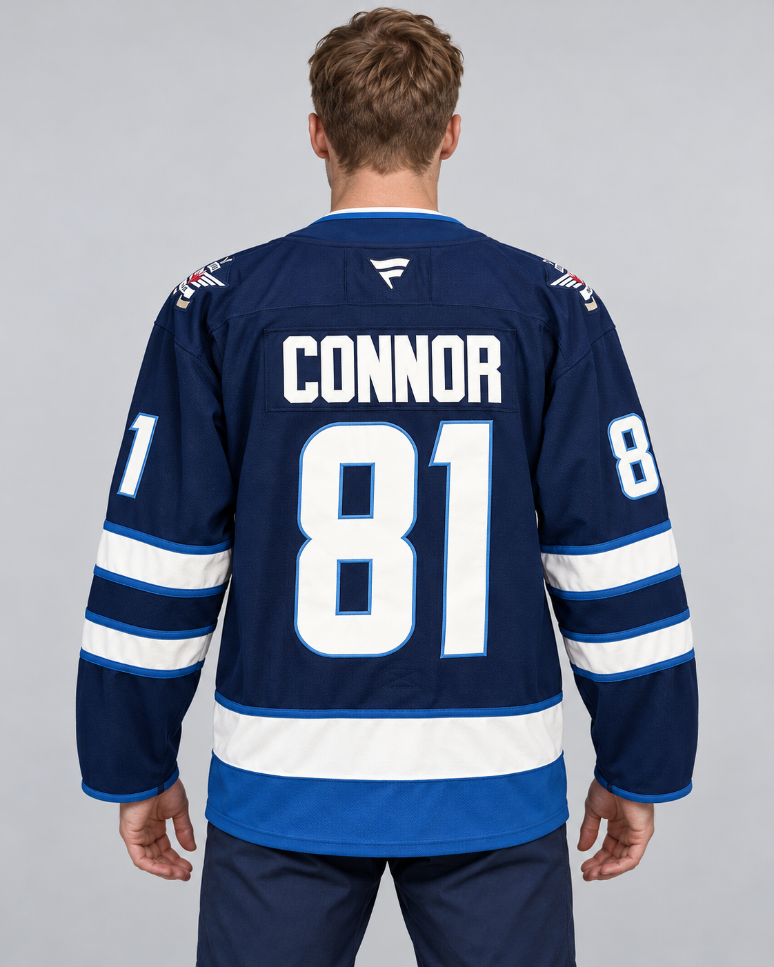 Winnipeg Jets - Kyle Connor - Navy Blue - Back