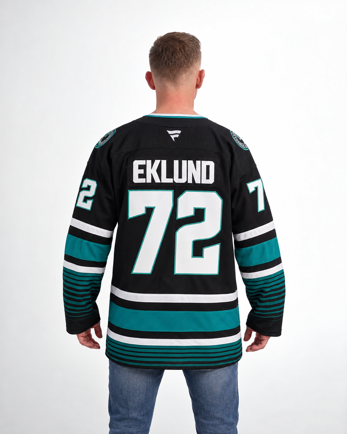 San Jose Sharks - William Eklund - Black - Back