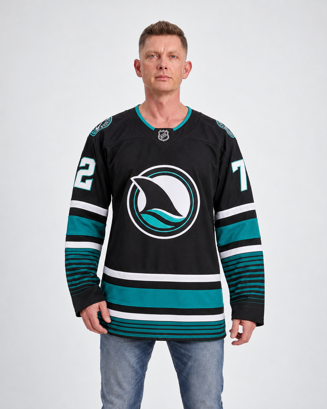 San Jose Sharks - William Eklund - Black - Front